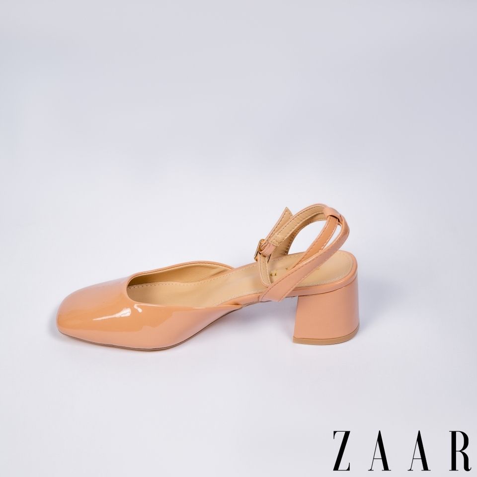 Block Heels with Buckles - Rose Bloom