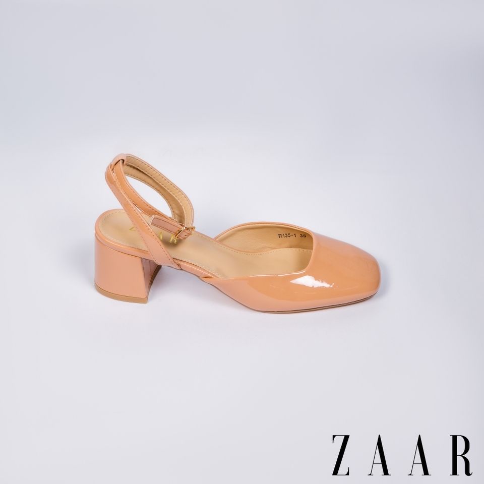 Block Heels with Buckles - Rose Bloom