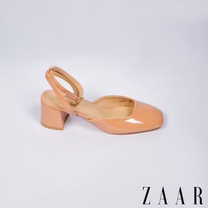 Block Heels with Buckles - Rose Bloom