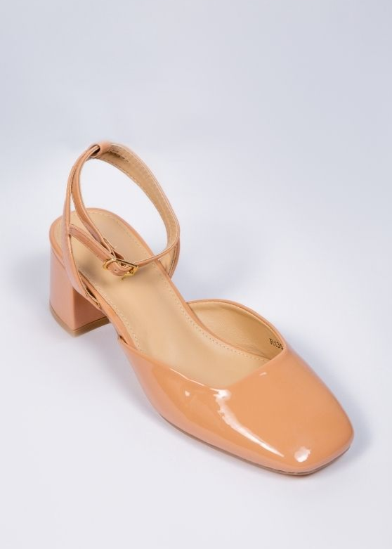 Block Heels with Buckles - Rose Bloom