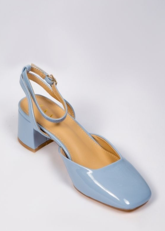 Block Heels with Buckles - Frost Bloom