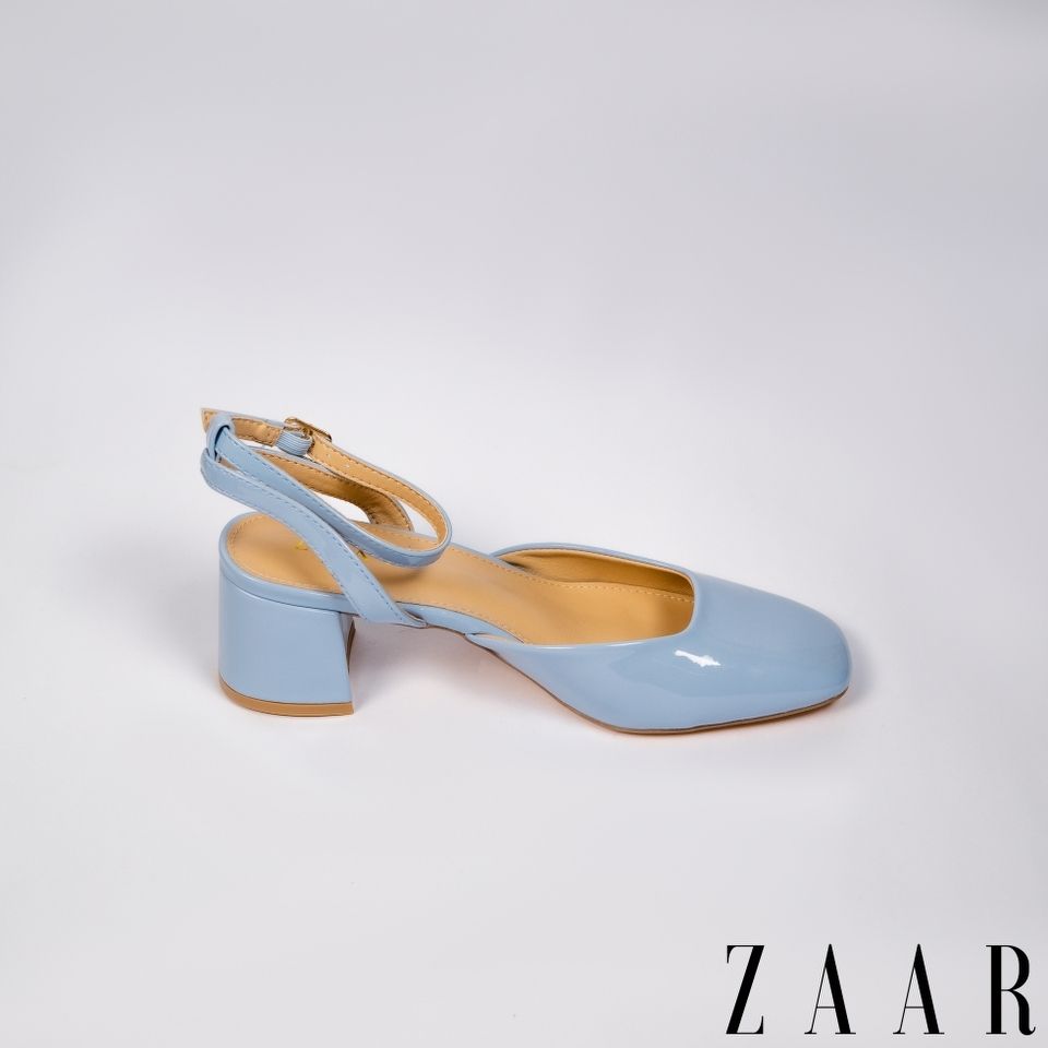 Block Heels with Buckles - Frost Bloom
