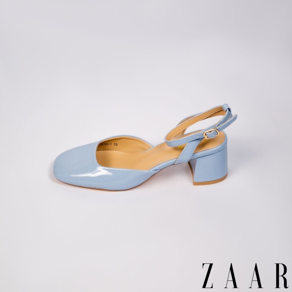 Block Heels with Buckles - Frost Bloom