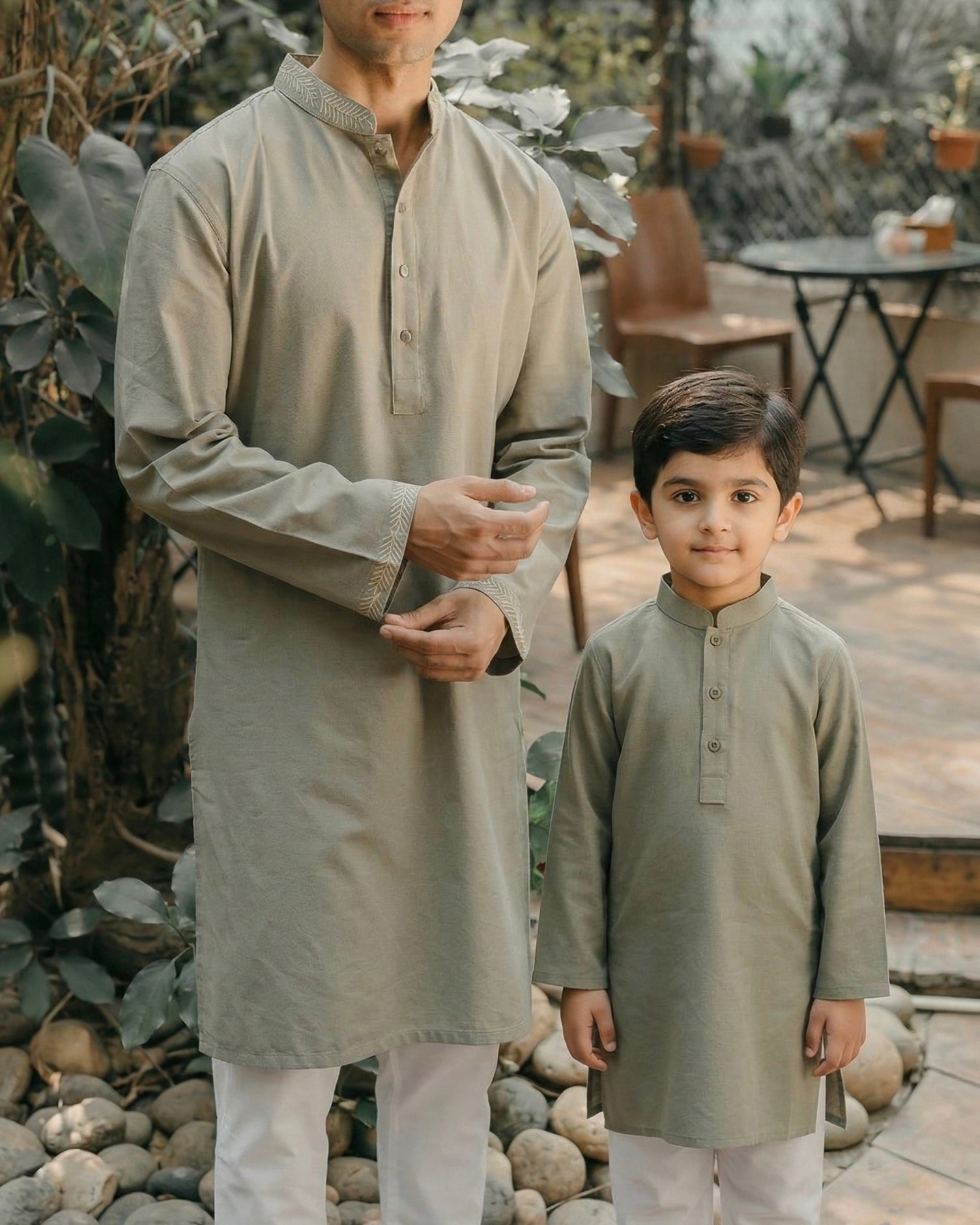 Arhaan Jr. - Light Green Panjabi For Kids