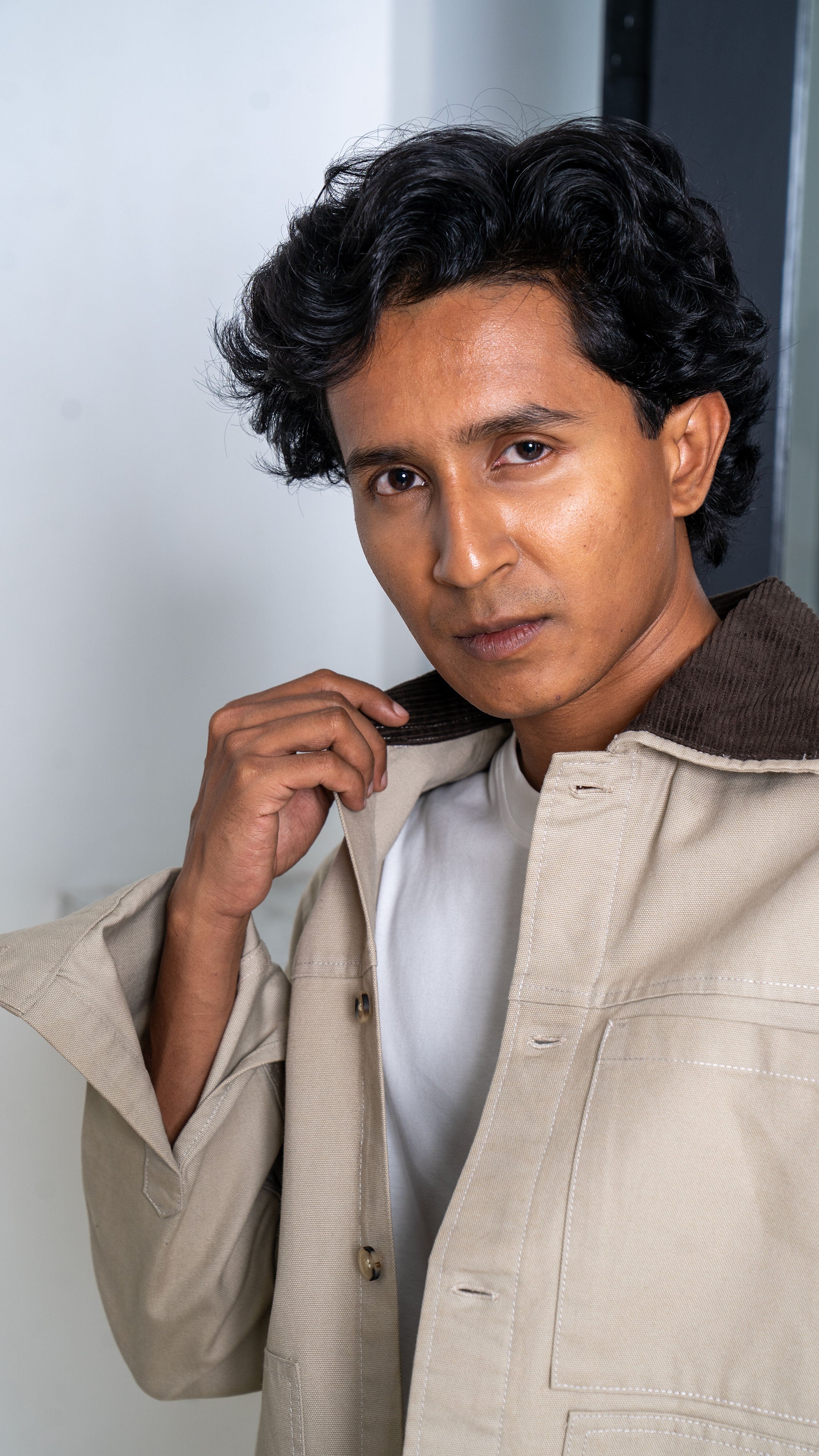 পুরুষদের জন্য ফ্লানেল - নেভি - ডুয়াল পকেট শার্ট