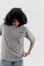 Airplane Mode - Light Grey Acid Wash - Crew Neck - Drop Shoulder T-Shirt for Men