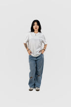 Water Repellent T-Shirt - 上質 Japanese Grade - Crew Neck - White Tee for Women