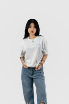Water Repellent T-Shirt - 上質 Japanese Grade - Crew Neck - White Tee for Women