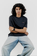 Water Repellent T-Shirt -上質 Japanese Grade - Crew Neck - Black Tee for Men