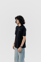 Water Repellent T-Shirt -上質 Japanese Grade - Crew Neck - Black Tee for Men