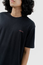 Water Repellent T-Shirt -上質 Japanese Grade - Crew Neck - Black Tee for Men
