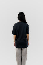 Water Repellent T-Shirt -上質 Japanese Grade - Crew Neck - Black Tee for Women