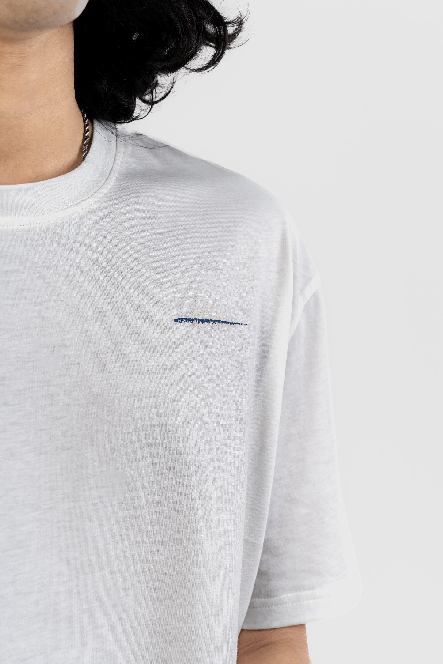 Water Repellent T-Shirt - 上質 Japanese Grade - White Regular Fit for Men