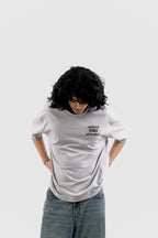 Can't Live In/Without Dhaka Embroidered- 上質 Japanese Grade - Light Ash Grey Drop Shoulder T-Shirt For Men