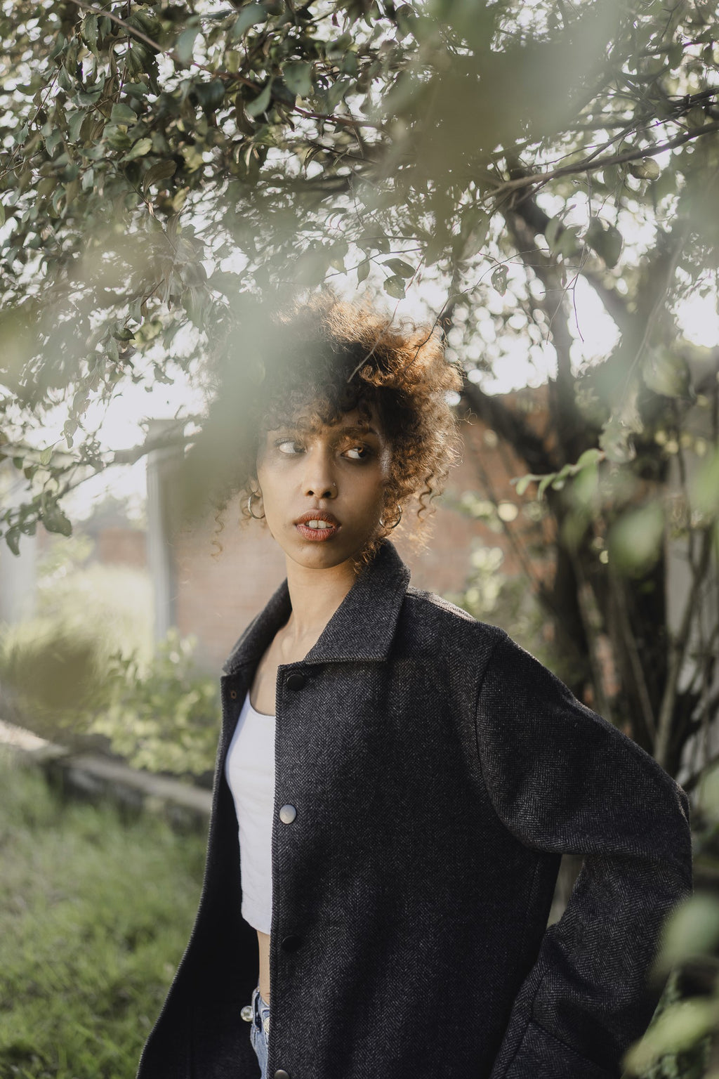 Kieran Coat Deluxe - Dark Grey Herringbone - Unisex