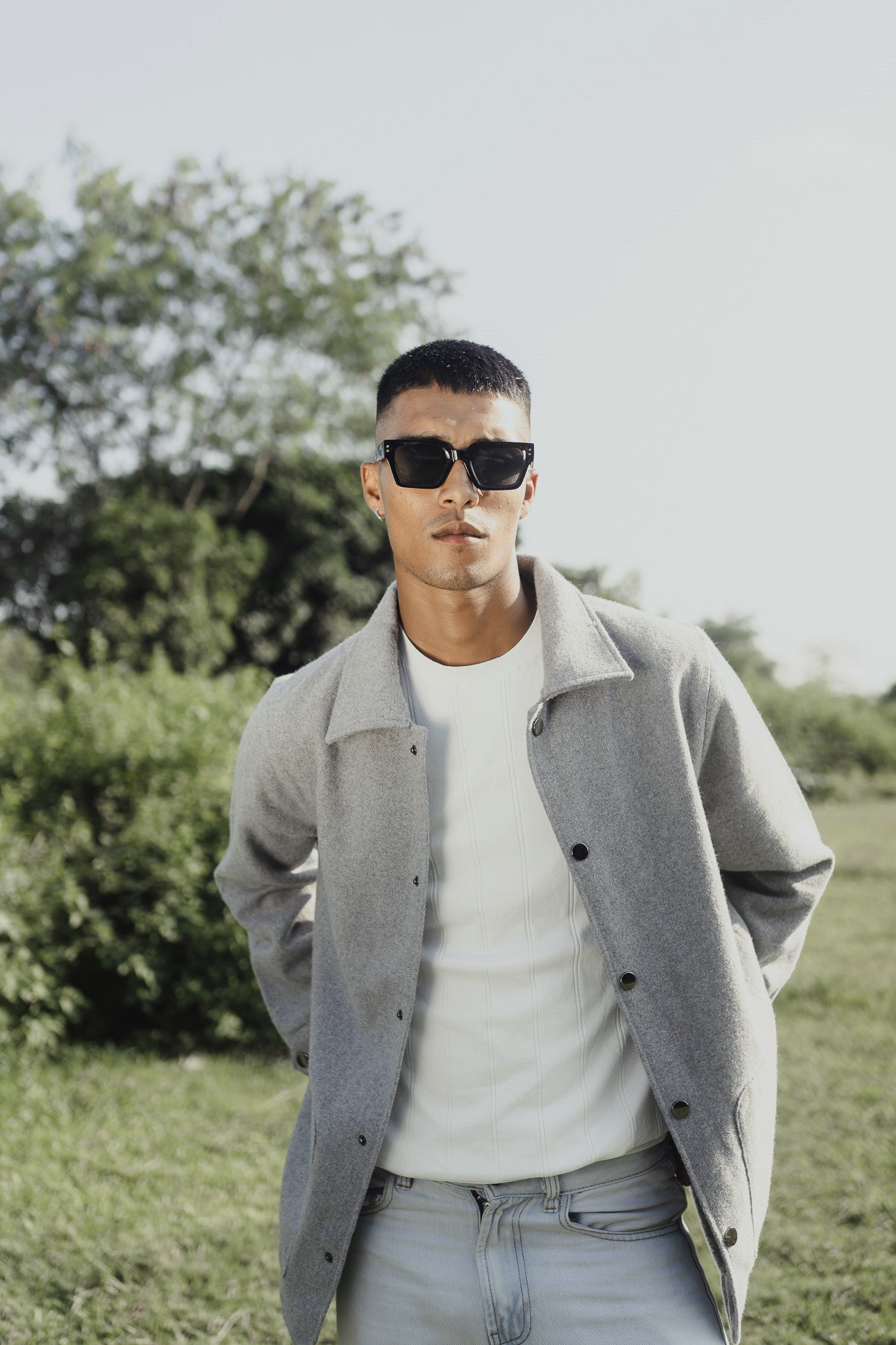 Kieran Coat Deluxe for Men - Light Grey