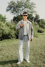 পুরুষদের জন্য কাইরান কোট ডিলাক্স - কালো টেক্সচারযুক্ত