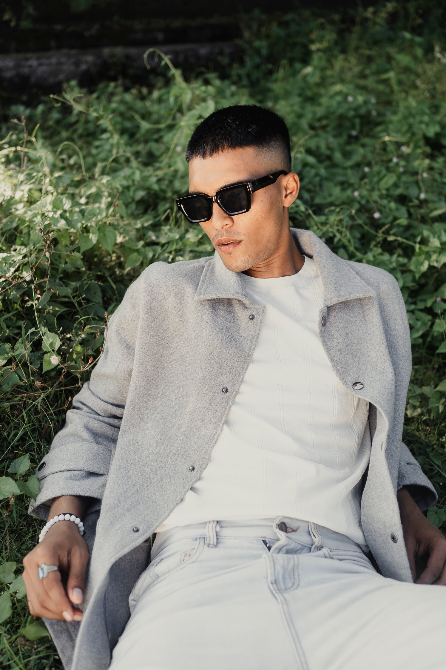 Kieran Coat Deluxe for Men - Light Grey