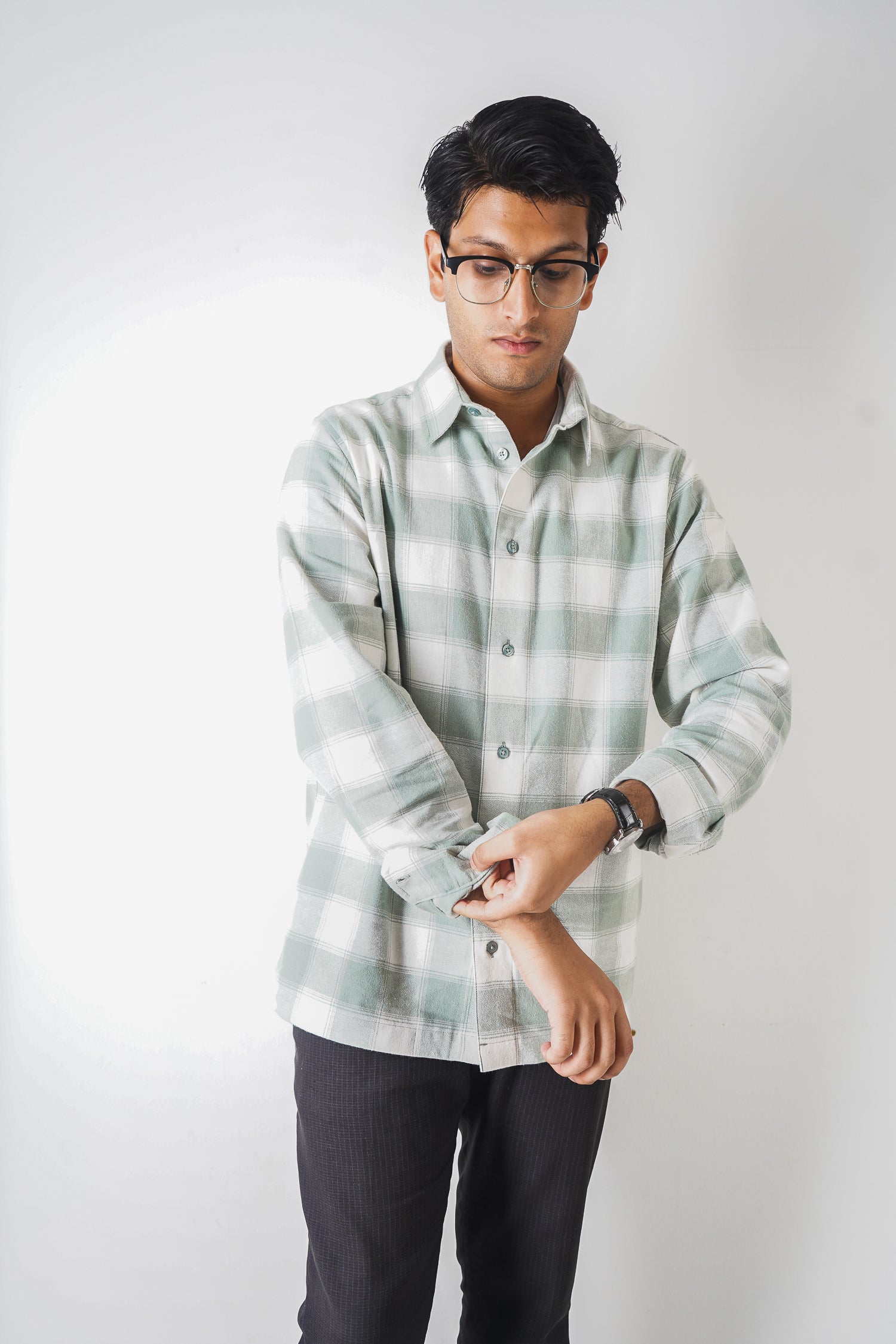 Flannel Shirt for Men - White & Pastel