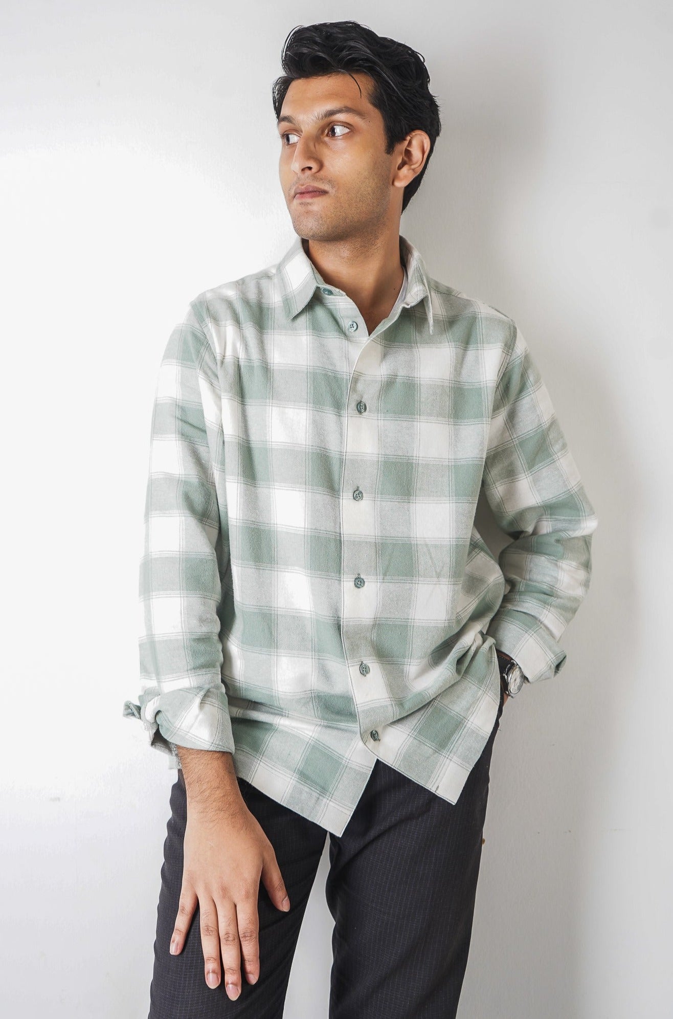 Flannel Shirt for Men - White & Pastel