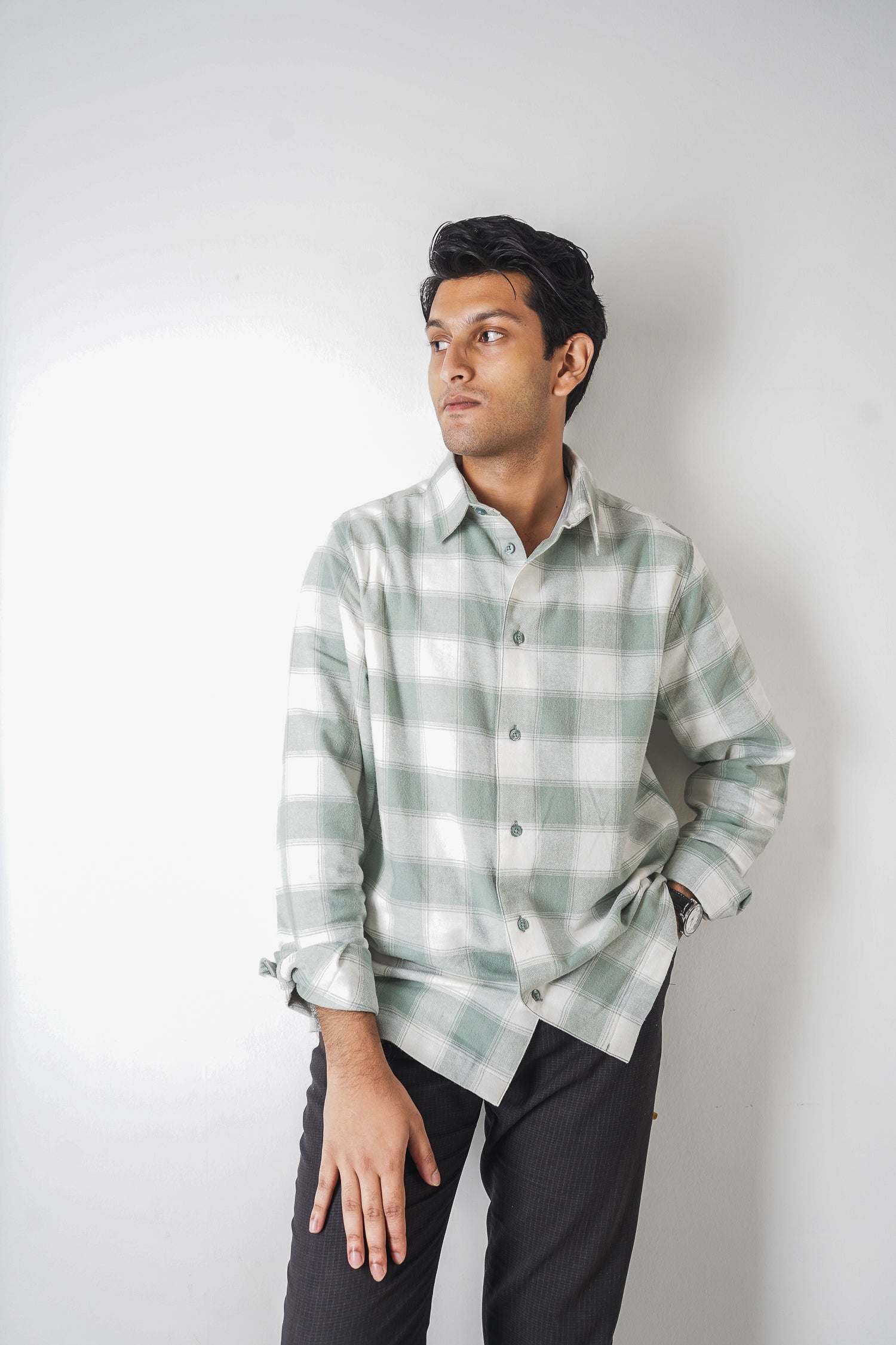 Flannel Shirt for Men - White & Pastel