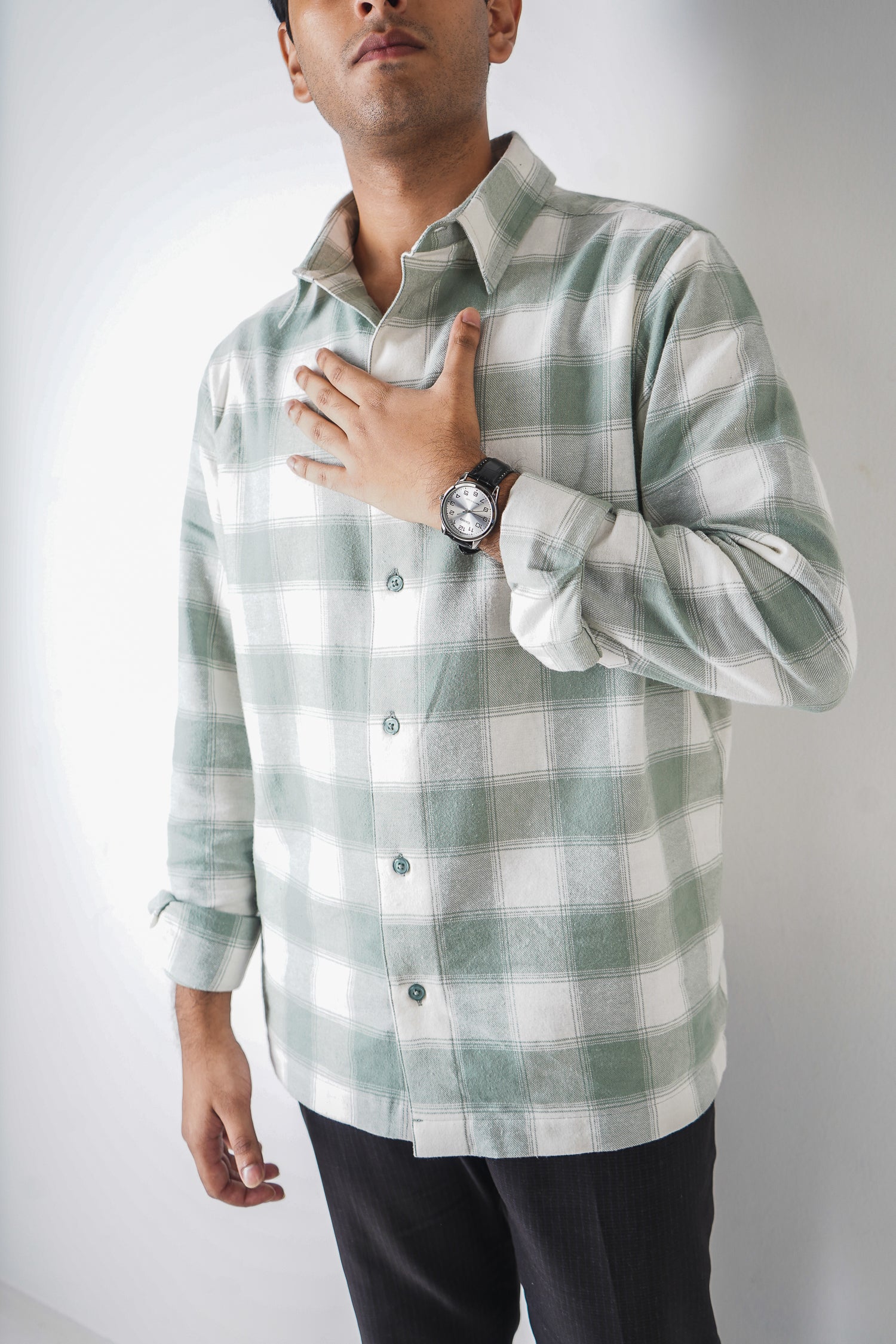 Flannel Shirt for Men - White & Pastel