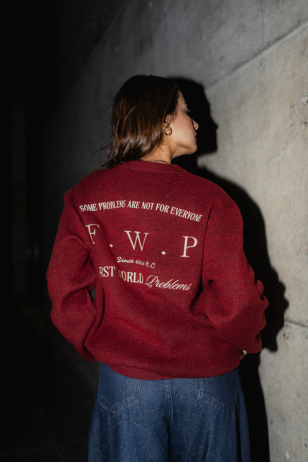 Copenhagen Crimson - FWP Scandi Academy Crew Knit Sweater - Unisex