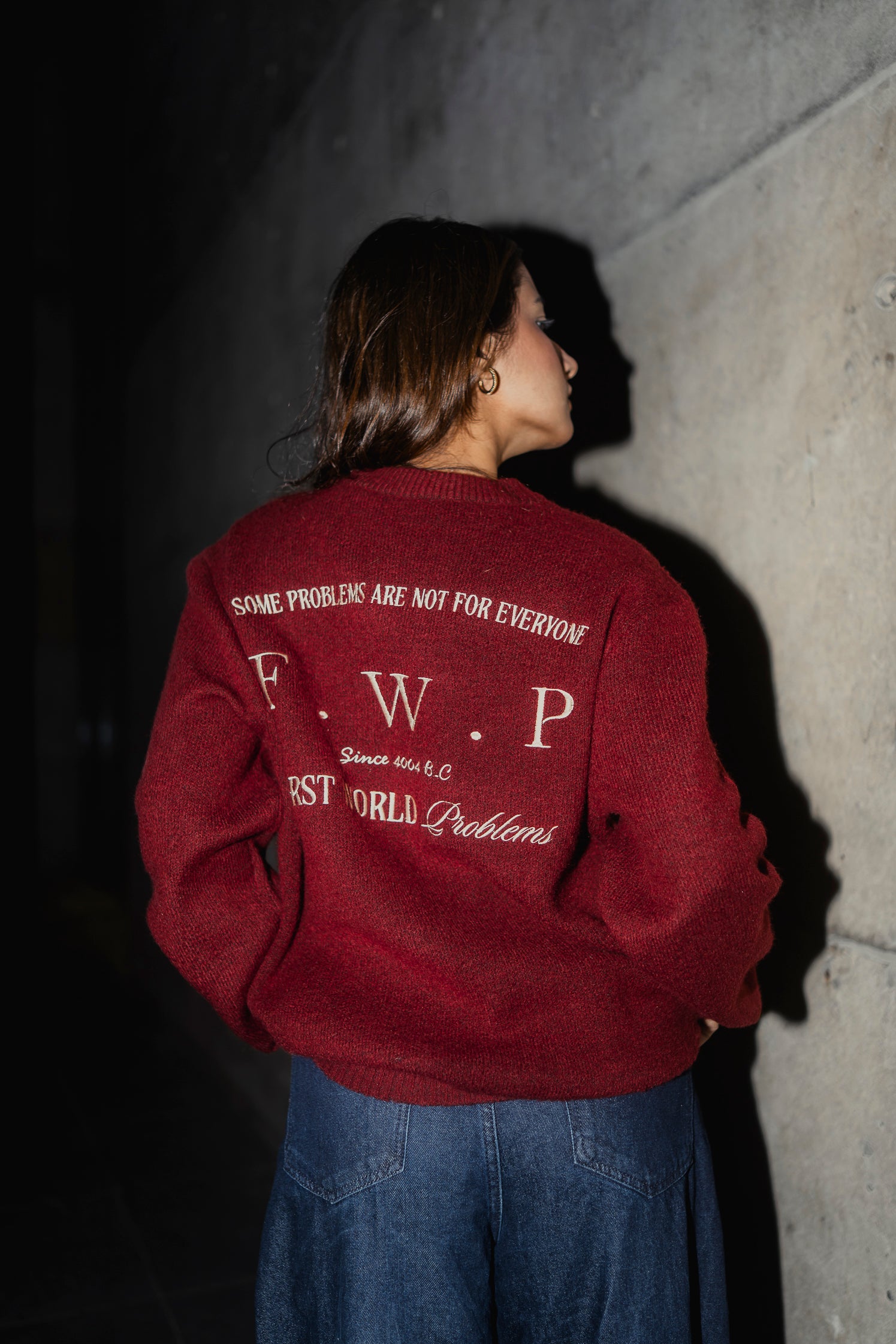 Copenhagen Crimson - FWP Scandi Academy Crew Knit Sweater - Unisex