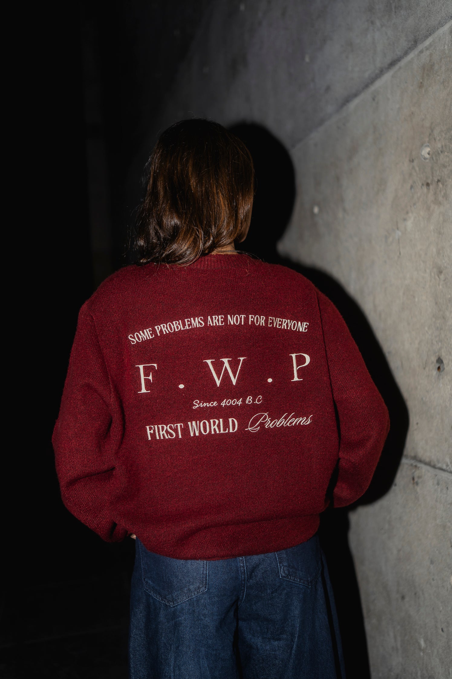 Copenhagen Crimson - FWP Scandi Academy Crew Knit Sweater - Unisex