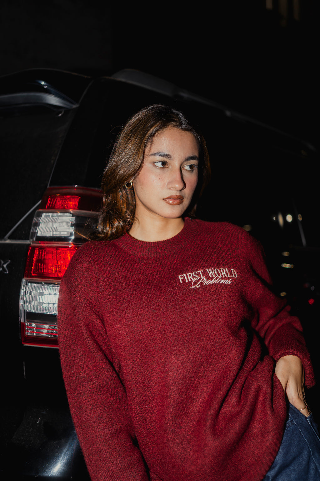 Copenhagen Crimson - FWP Scandi Academy Crew Knit Sweater - Unisex