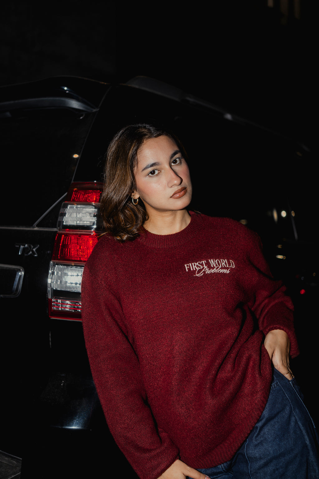 Copenhagen Crimson - FWP Scandi Academy Crew Knit Sweater - Unisex