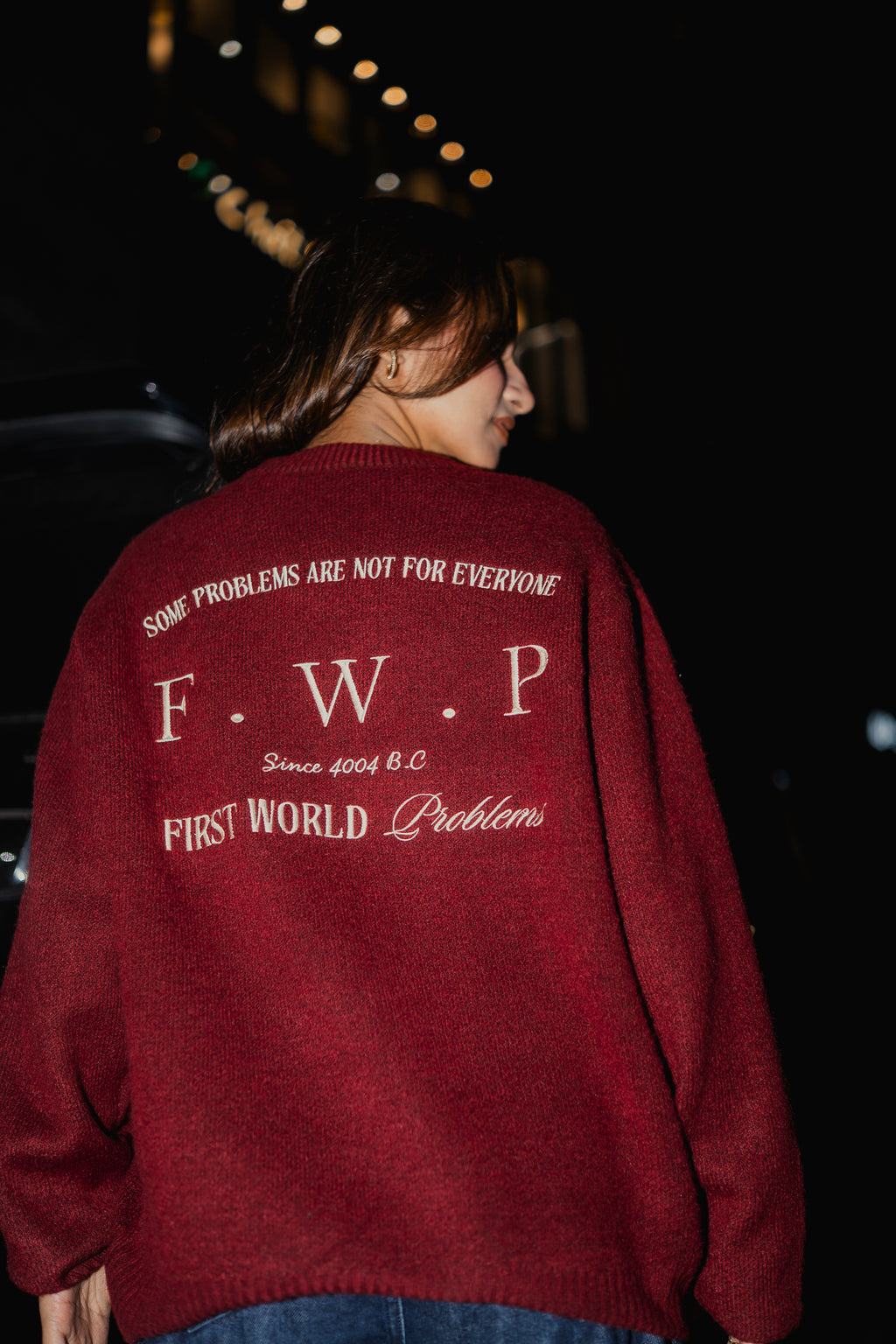 Copenhagen Crimson - FWP Scandi Academy Crew Knit Sweater - Unisex