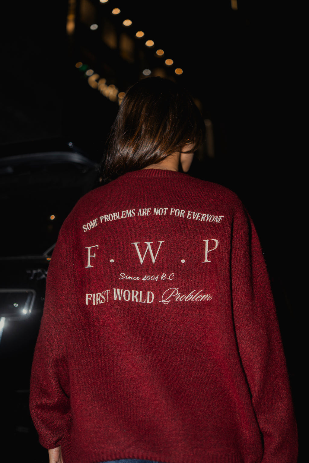 Copenhagen Crimson - FWP Scandi Academy Crew Knit Sweater - Unisex