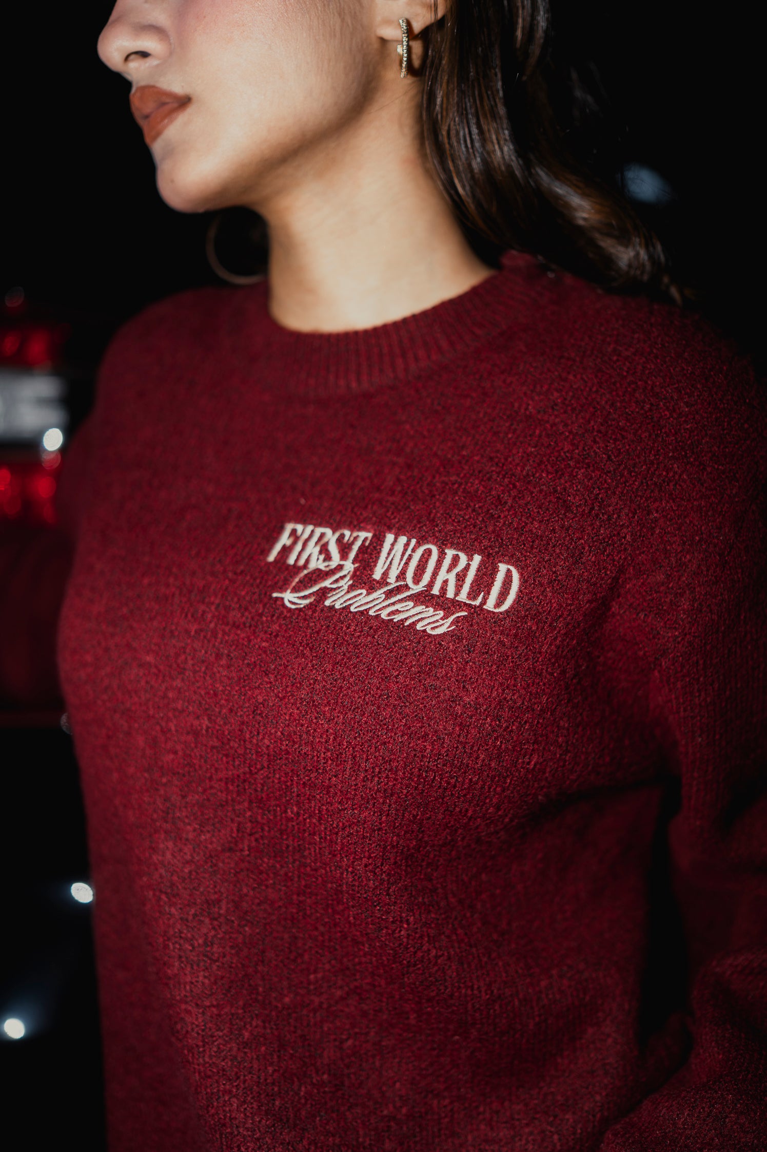 Copenhagen Crimson - FWP Scandi Academy Crew Knit Sweater - Unisex