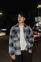 Reykjavík - Weave Textured Jacket For Men - Blue