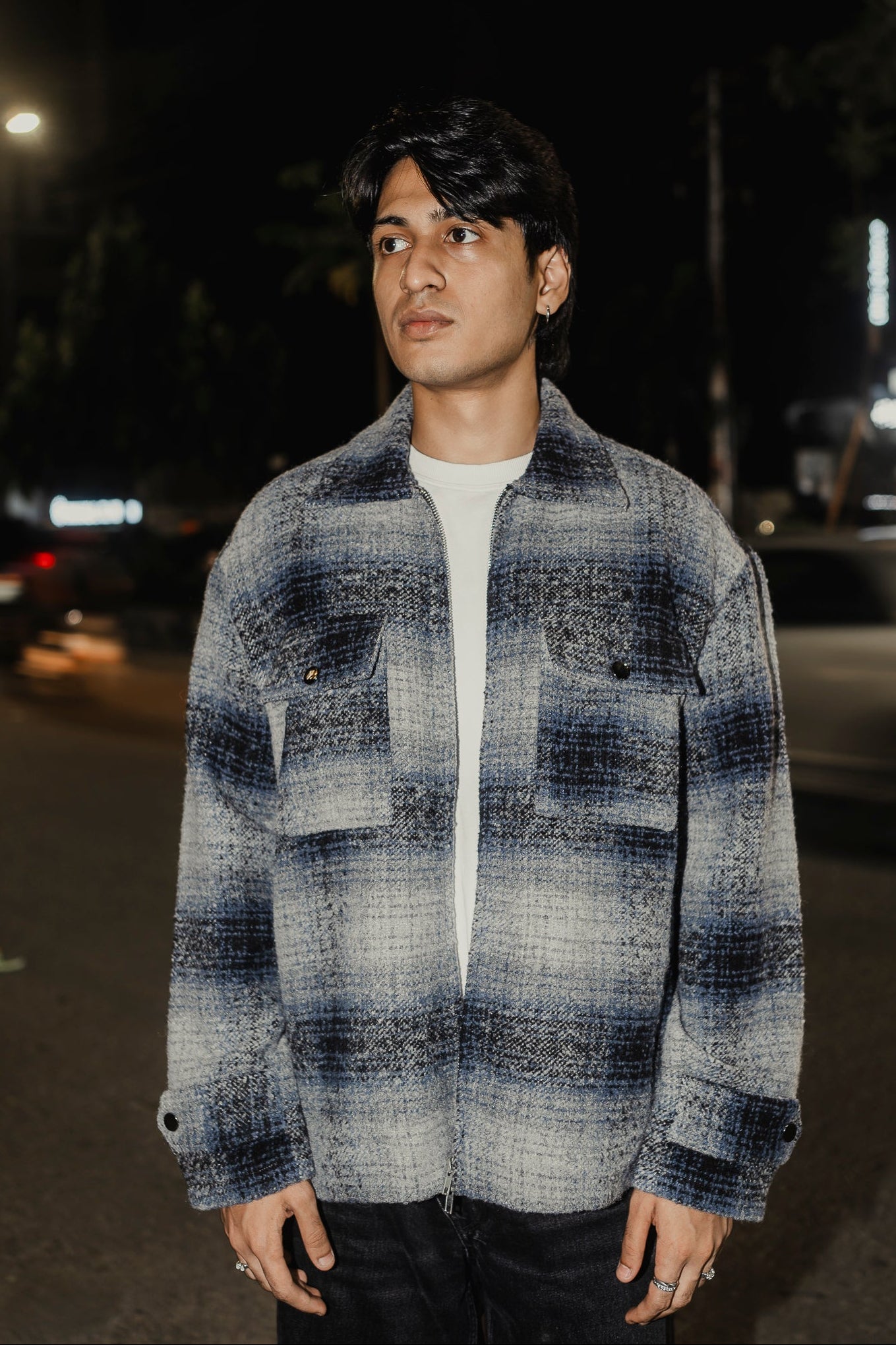 Reykjavík - Weave Textured Jacket For Men - Blue