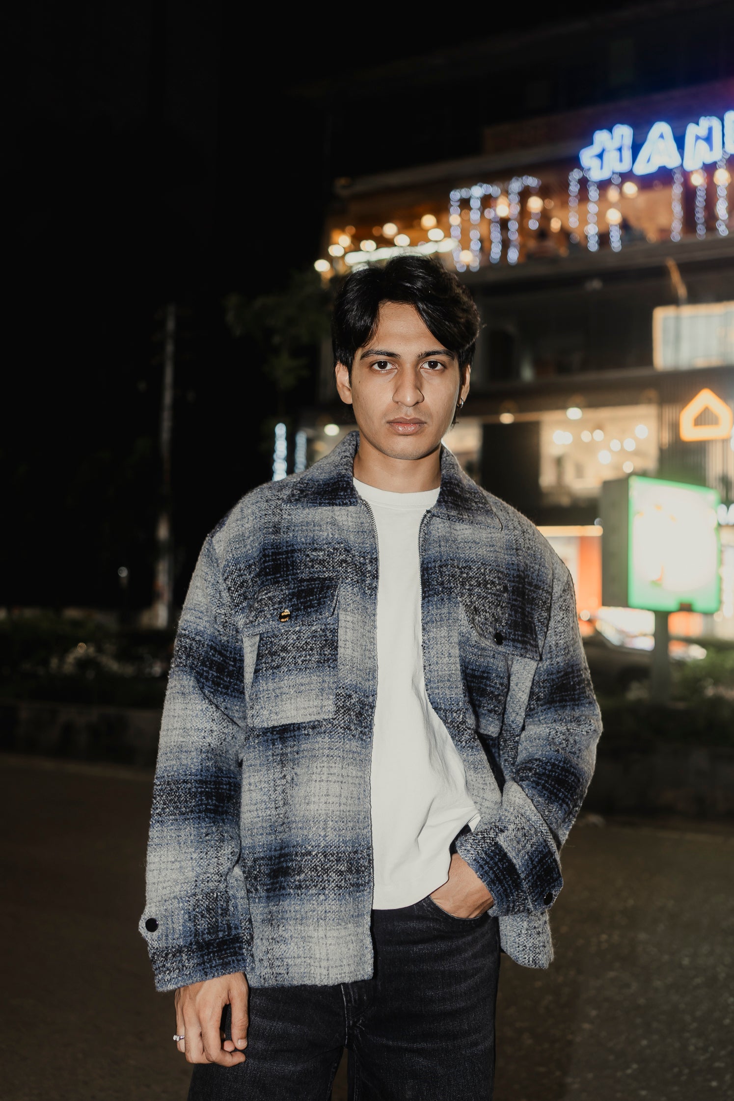 Reykjavík - Weave Textured Jacket For Men - Blue