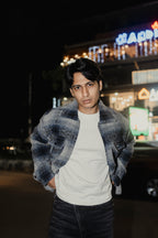 Reykjavík - Weave Textured Jacket For Men - Blue