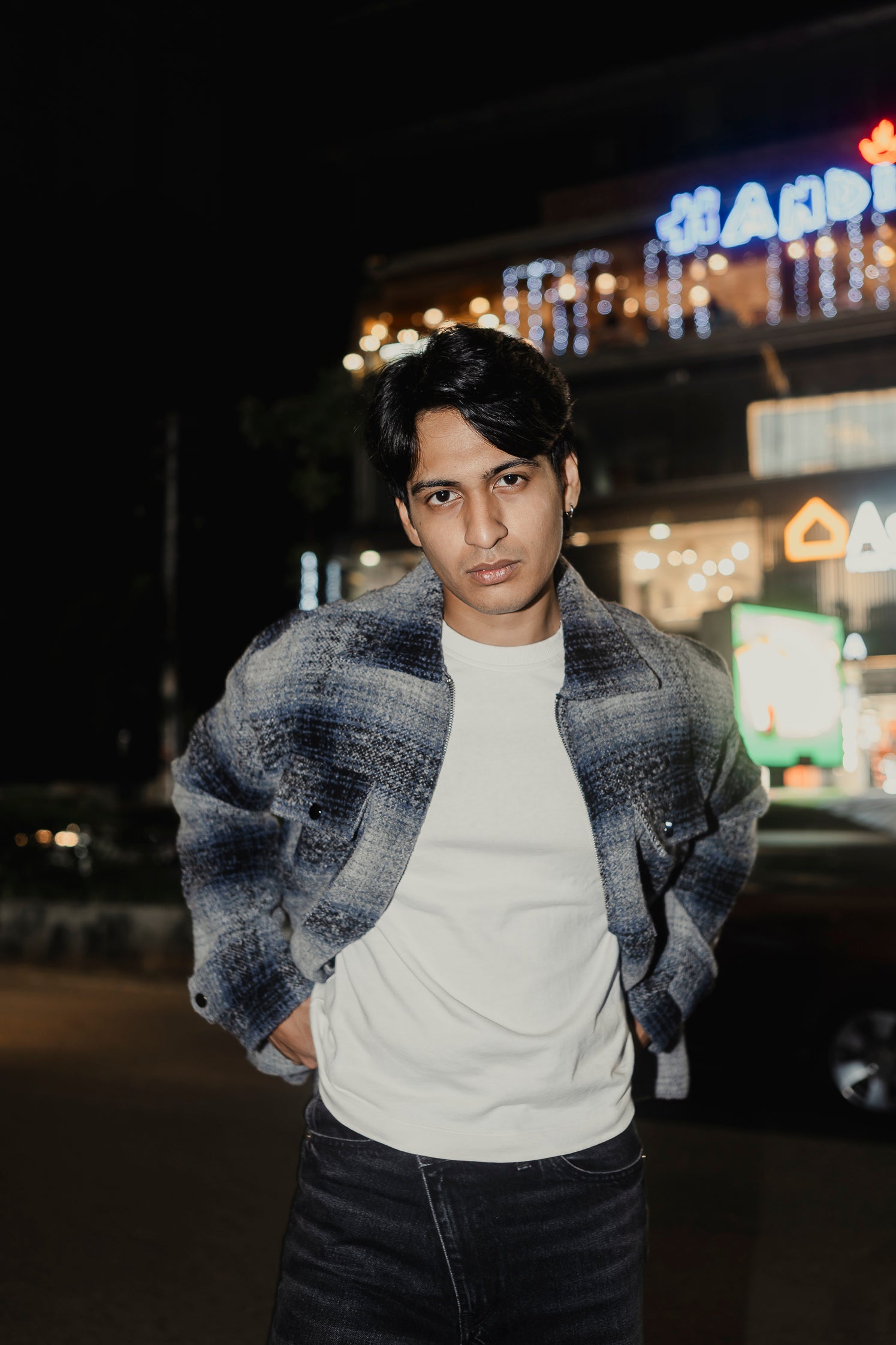 Reykjavík - Weave Textured Jacket For Men - Blue