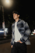 Reykjavík - Weave Textured Jacket For Men - Blue