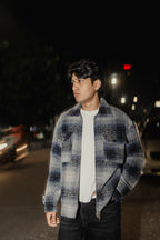 Reykjavík - Weave Textured Jacket For Men - Blue