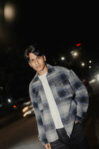 Reykjavík - Weave Textured Jacket For Men - Blue