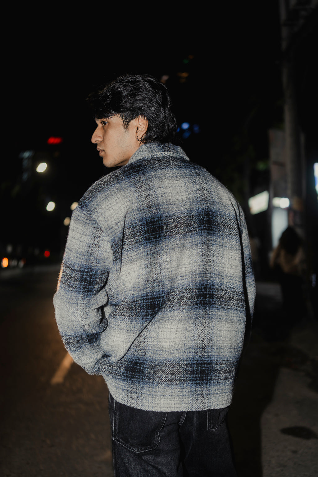 Reykjavík - Weave Textured Jacket For Men - Blue