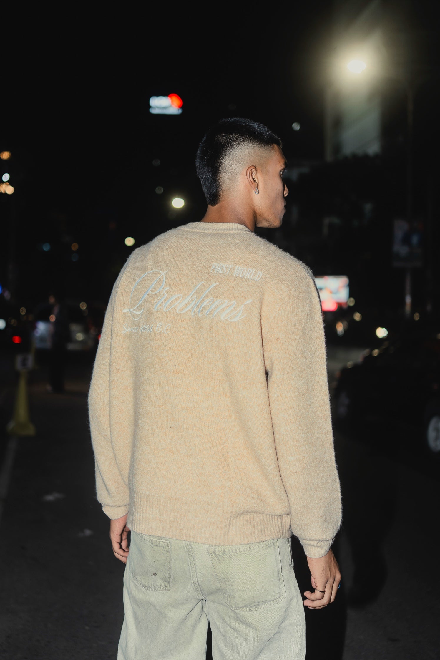 Stockholm Beige - FWP Scandi Academy Crew Knit Sweater - Unisex