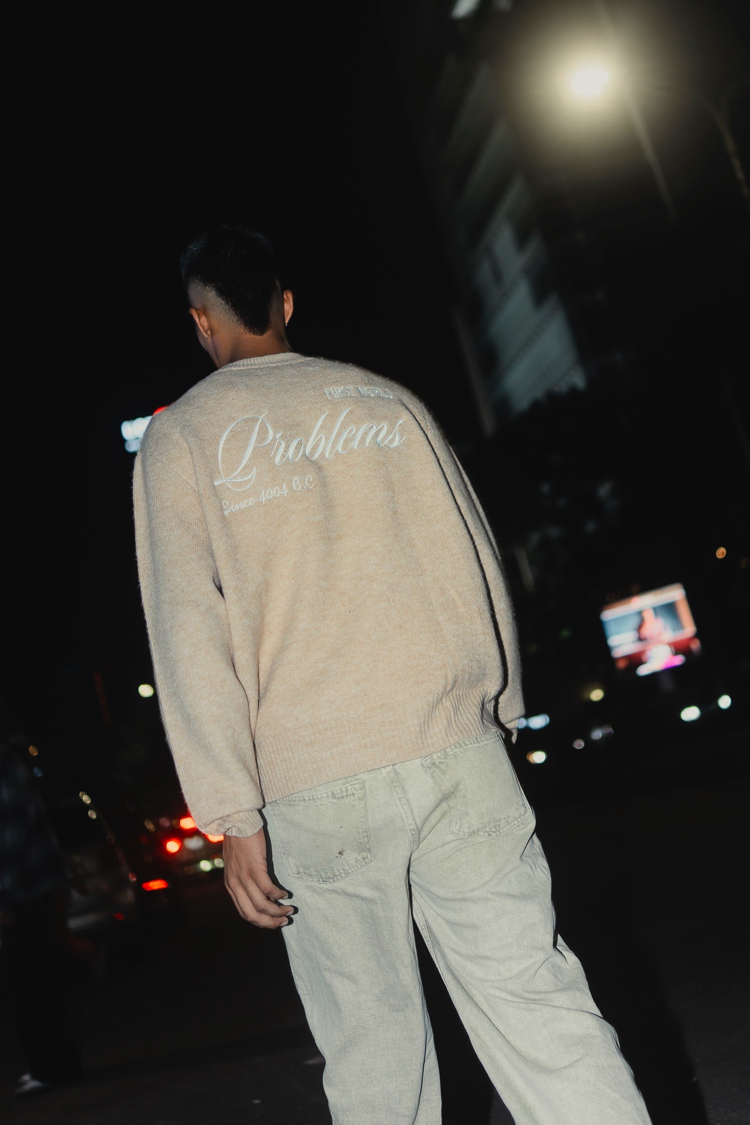 Stockholm Beige - FWP Scandi Academy Crew Knit Sweater - Unisex