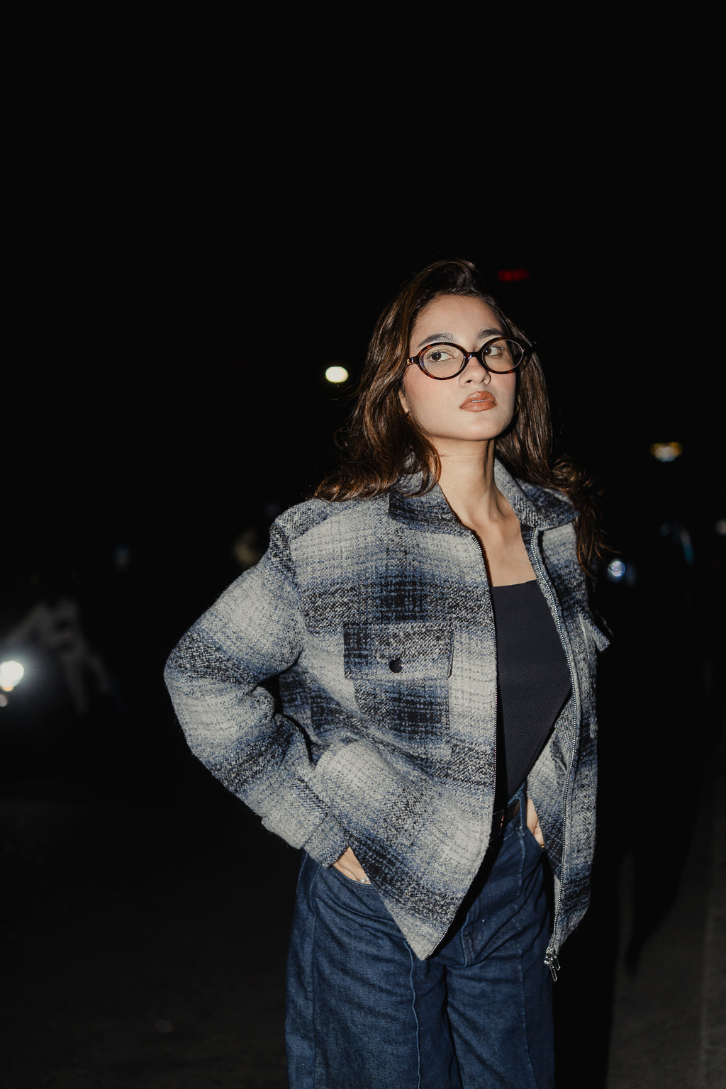 Reykjavík - Weave Textured Jacket For Unisex- Blue