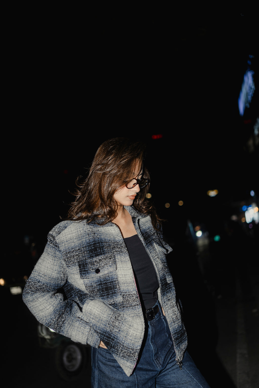 Reykjavík - Weave Textured Jacket For Unisex- Blue