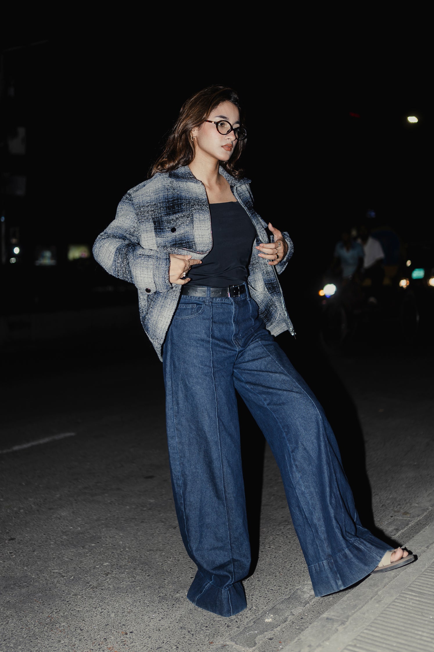 Reykjavík - Weave Textured Jacket For Unisex- Blue