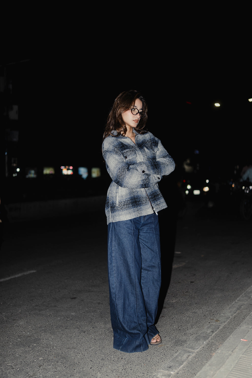 Reykjavík - Weave Textured Jacket For Unisex- Blue