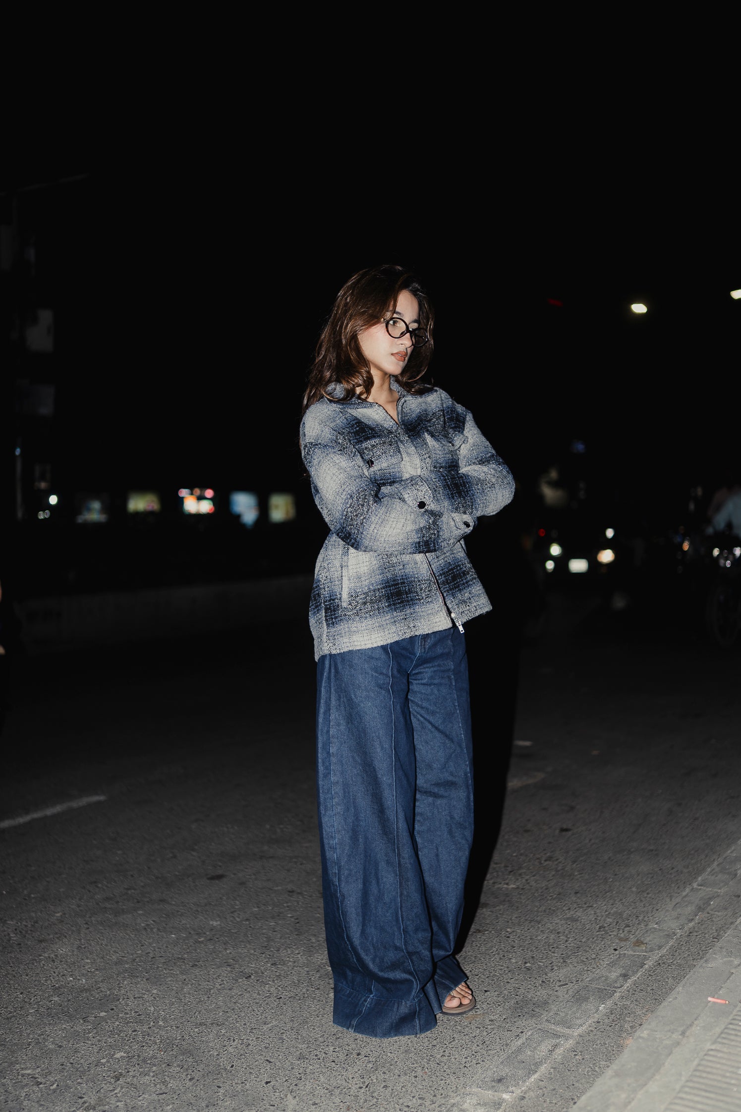 Reykjavík - Weave Textured Jacket For Unisex- Blue